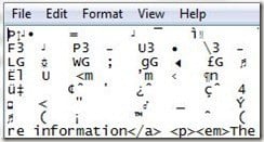 notepad text scrambled