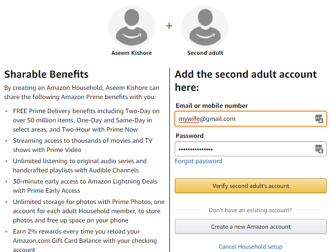 How  Household, which lets you share Prime benefits, works