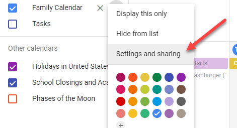 How to Share a Google Calendar - 85