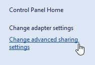 change sharing settings