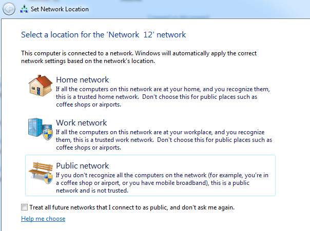 change network type from public to work windows 10