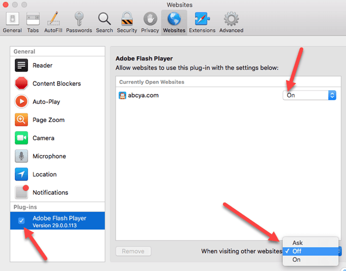 mac flash troubleshooting click