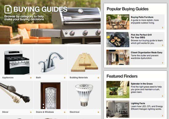 Home depot buying guide