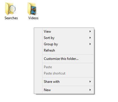 context menu windows 8