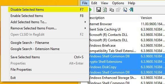 Troubleshoot Slow Right-Click Context Menu in Windows 7/8 image 7