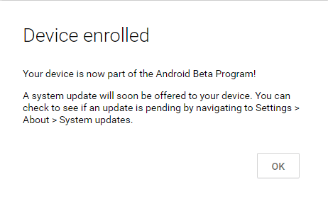 device enrolled