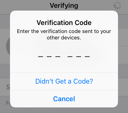 how to approve iPhone from PC - tap on "Didn't get a verification code."