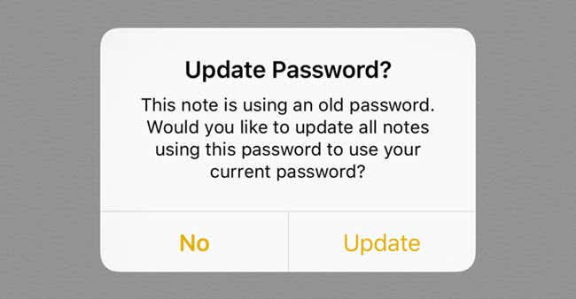 update old password