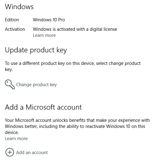 get windows key from microsoft account