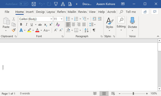 ms words