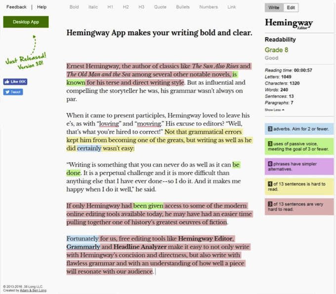Hemingway Editor image 2
