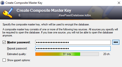 Setting
Up KeePass For The First Time image 9