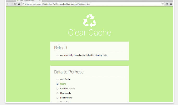 Clear Cache image