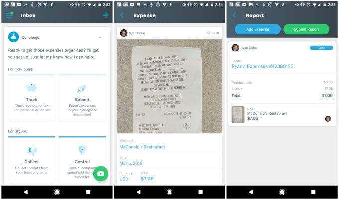 android best expense tracker photograph receipts