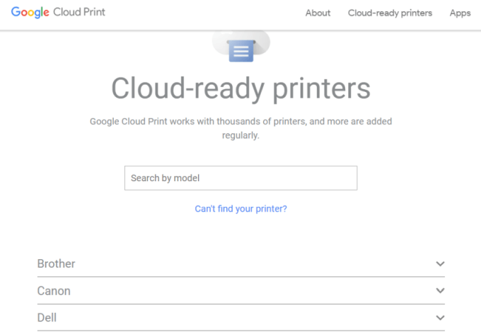 Using Google Cloud Print image 2