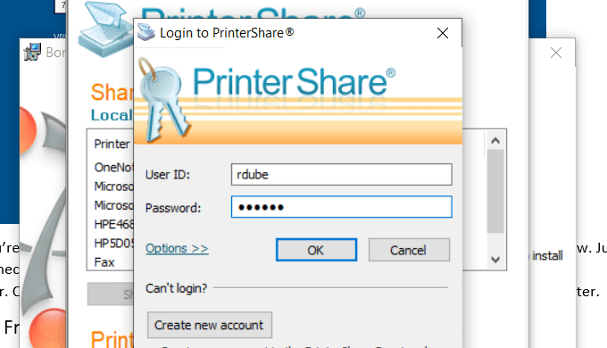 User Free PrinterShare Software image