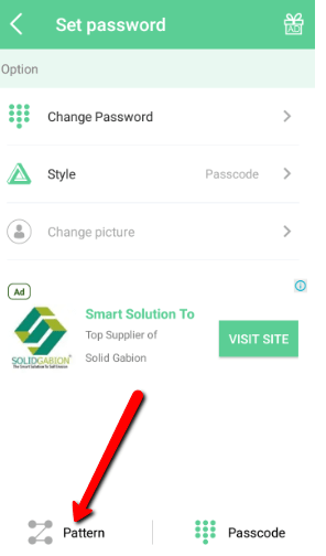 How to Change from Passcode to Pattern image
