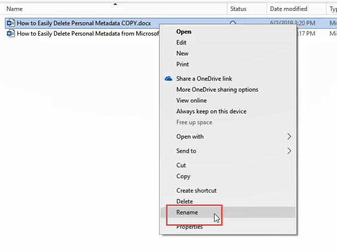 1-view-word-xml-change-extension-rename - Online Tech Tips How Can I View Office Metadata? image 6