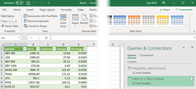 Keeping Scraped Data Current in Excel image 4