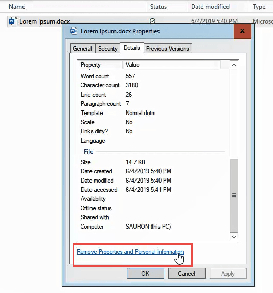 How to Delete Metadata in Windows Explorer image 2