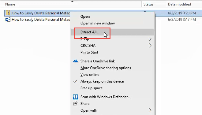 3-view-word-xml-extract-all - Online Tech Tips How Can I View Office Metadata? image 8