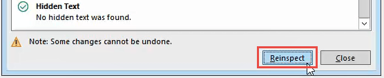 6-remove-metadata-office-reinspect - Online Tech Tips How to Delete Metadata from Microsoft Word, Excel, or PowerPoint image 6