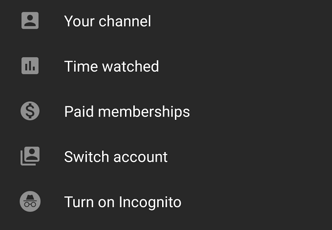 Engaging Incognito Mode in the
YouTube App image 2