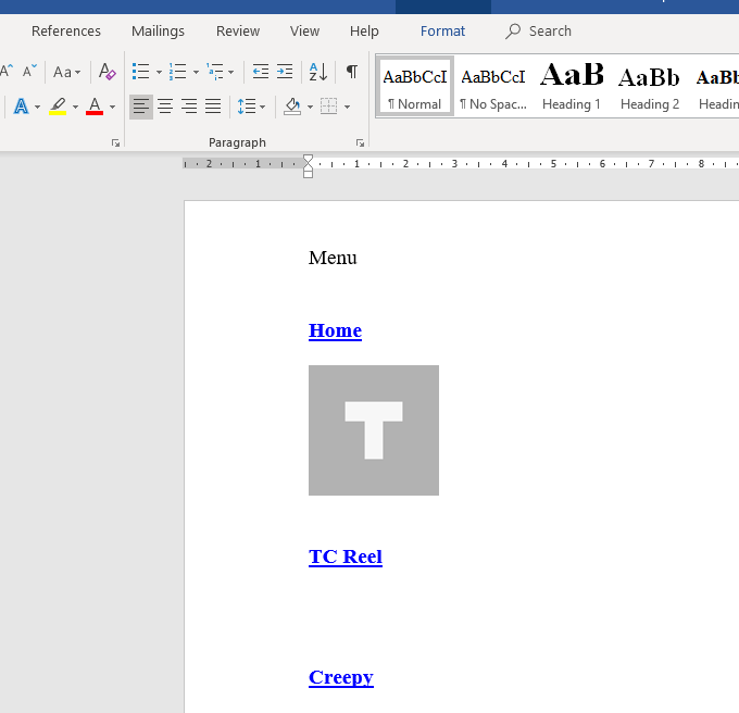 broken navigation - Online Tech Tips Saving
Web Pages to Word image 4