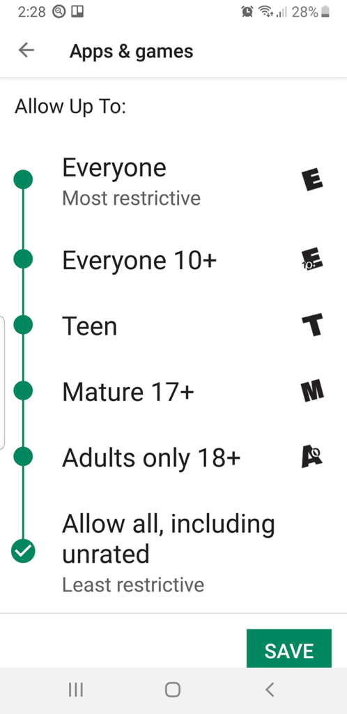 Setting Parental Controls In Google Play image 2