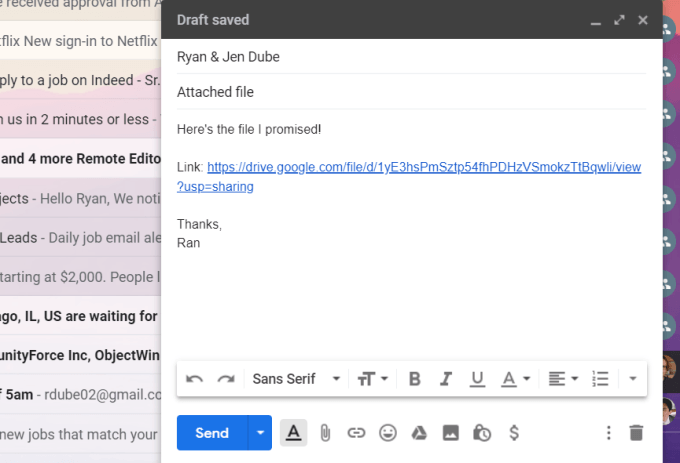 Send Files via Google Drive image 5