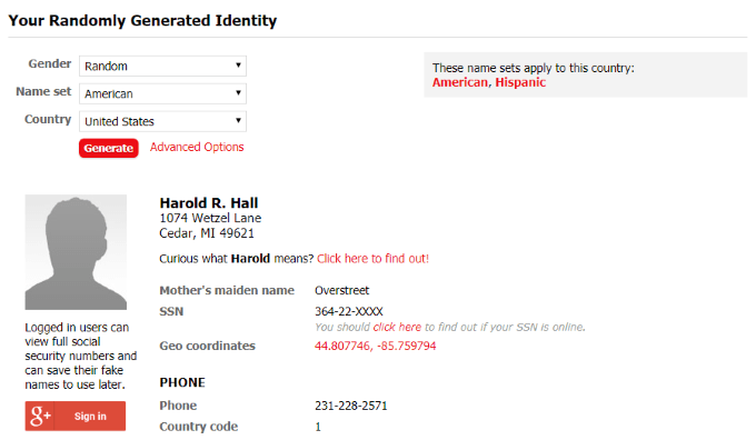 free fake id generator