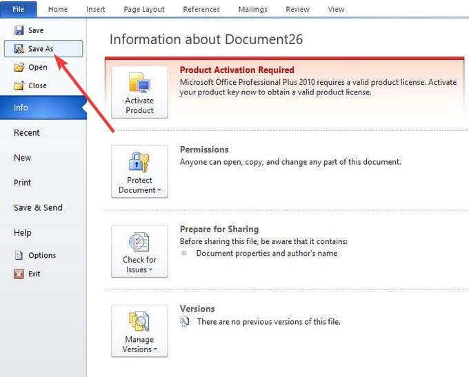 how to unlock a protected word document