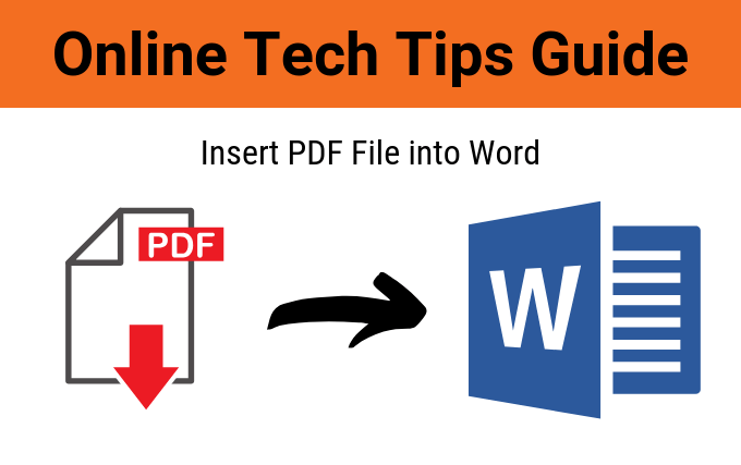 How to Insert a PDF File into a Word Document image