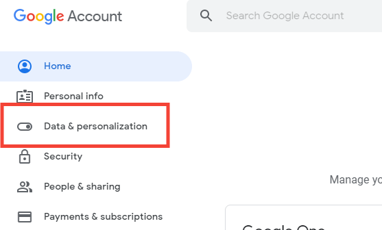 Google data and personalization