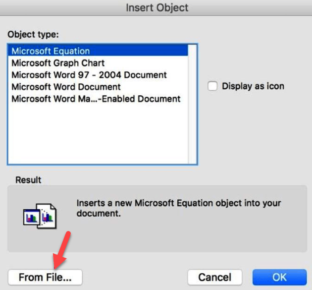 Insert PDF To Word Using a Mac image