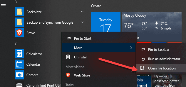 Remove Apps from Start Menu image