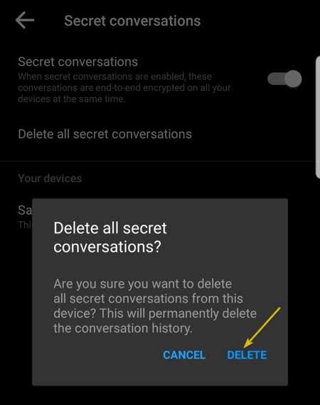 How to Delete Secret Conversations image 3