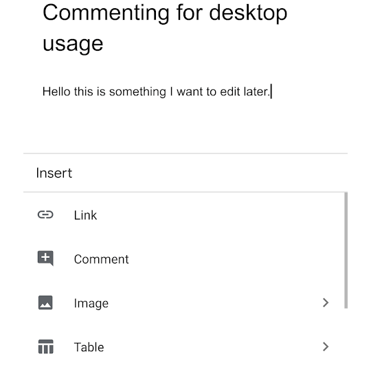 Highlight &amp; Comment On The Google Docs App For Easier Desktop Editing image