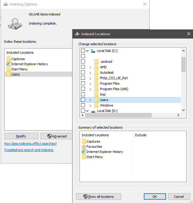 Should I disable indexing on SSD Windows 10?