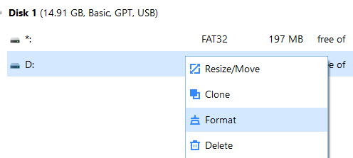 windows format external hard drive fat32