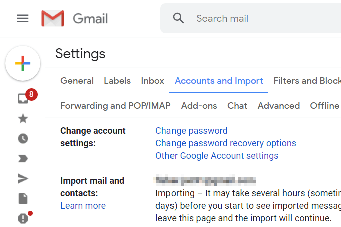Can I transfer Gmail emails to another account?