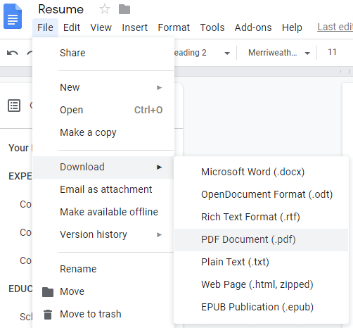 How To Use Google Docs Resume Templates - 84