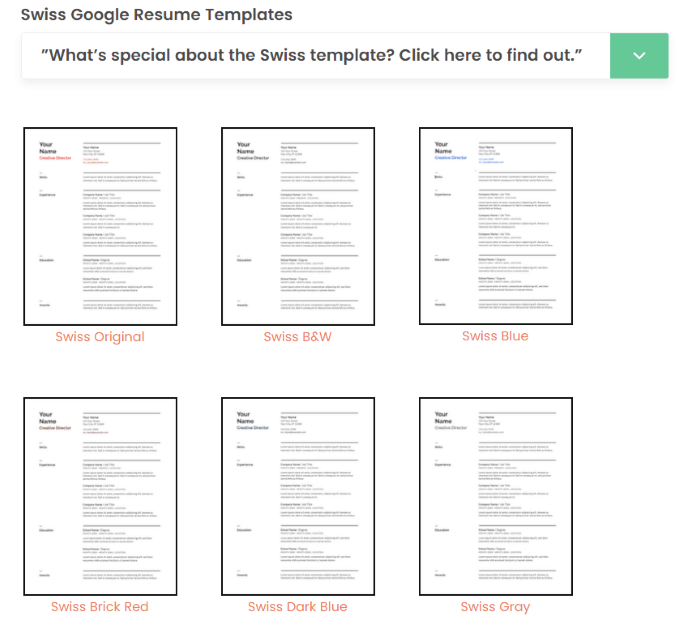 3 Sites To Find Free Google Docs Resume Templates