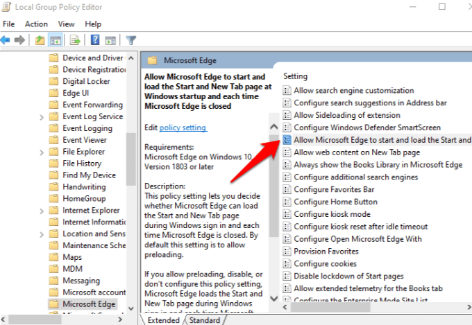 Disable Edge Preloading In Group Policy image 4