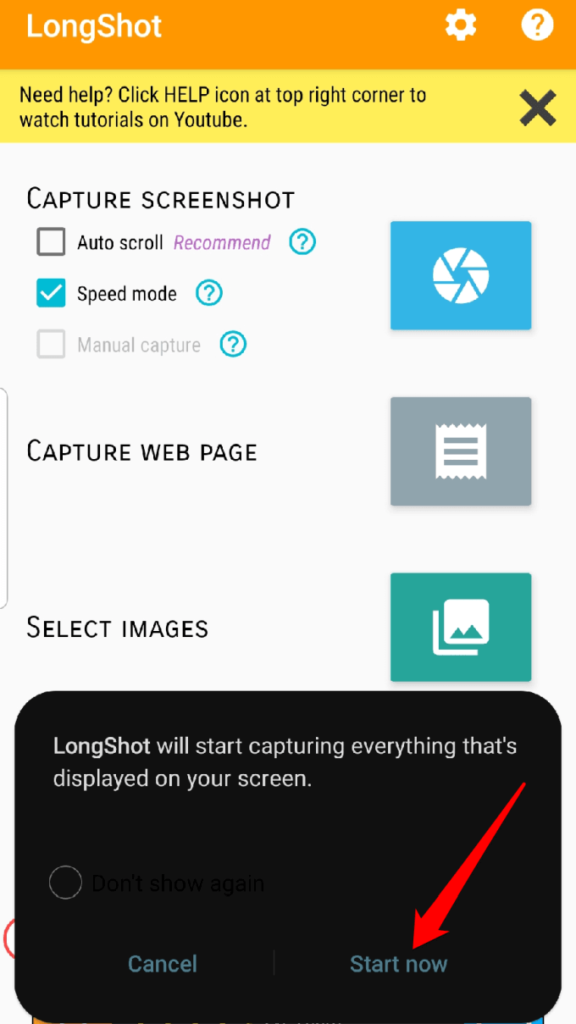 scrolling-screenshot-android-longshot-start-now - Online Tech Tips Using a Third-Party App image 5