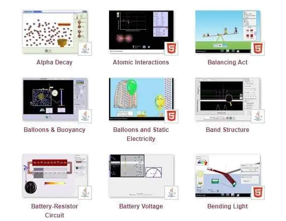 PHET-Sims - Online Tech Tips PhET Physics Simulators image