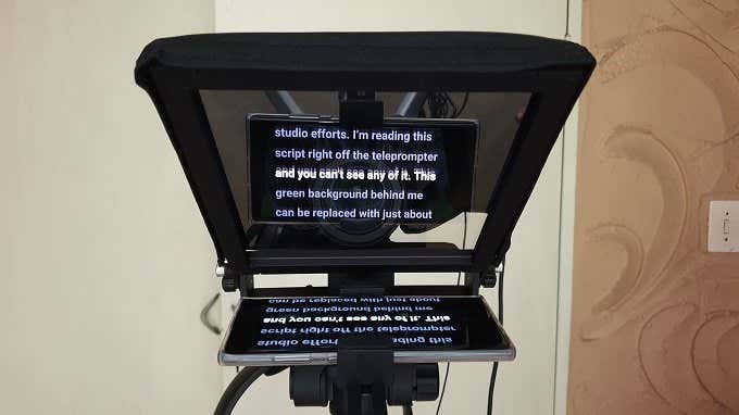 Camera &amp; Teleprompter Setup image