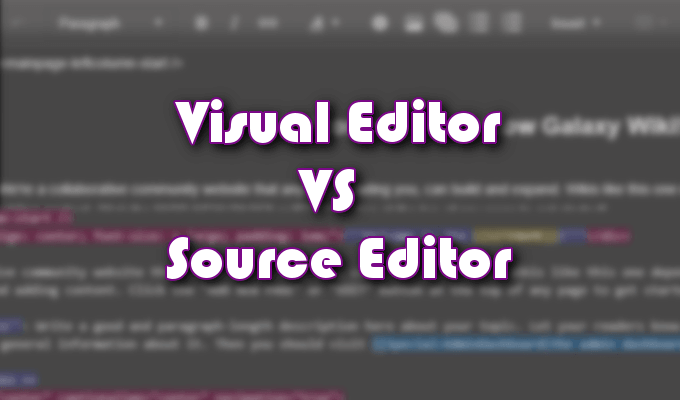 Visual Editor vs Source Editor image