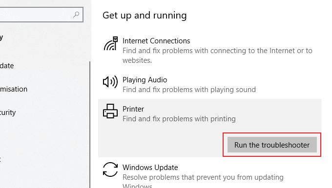 Run The Windows 10 Troubleshooter image
