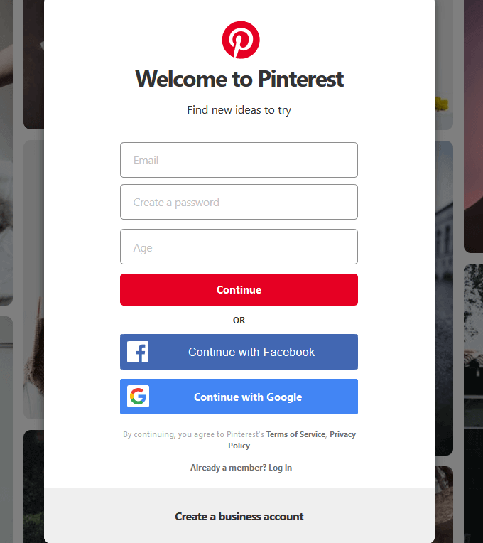pinterest sign in page pinterest sign in page